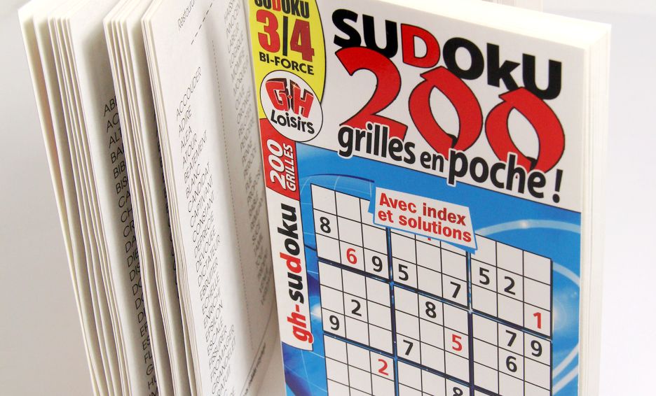 Imprimeur livres jeux sudoku mots fléchés